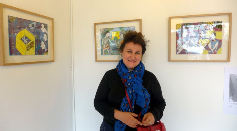Claudine Loquen, peintre et illustatrice d'Art Singulier présente ses oeuvres et décacera un livre le 23 mai au Studio Ephmère - Matthieu Farcy