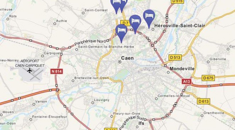 Les résidences et cités universitaires sont toutes situées au nord de Caen - Crous de Caen