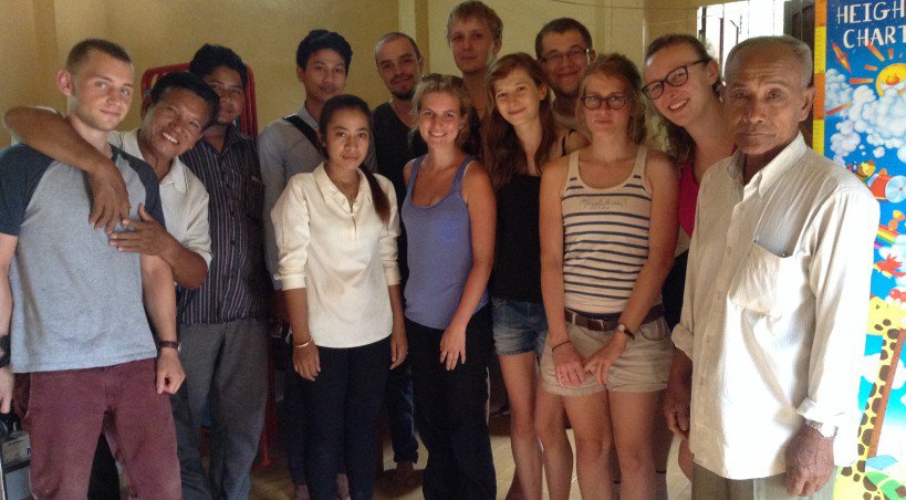 L'équipe de We Can'bodge en mission au Cambodge en 2015.