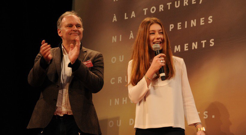 Anne-Laure Tollec  avec le président du jury Christian Carion : cinéaste - David Commenchal