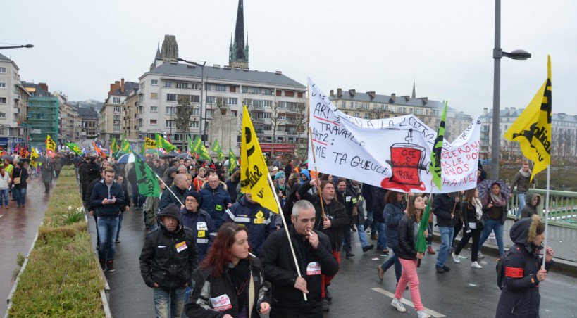 15000 manifestantsont défilé à Rouen contre le projet de Loi El Khomri. - Loïc Picard / Tendance Ouest