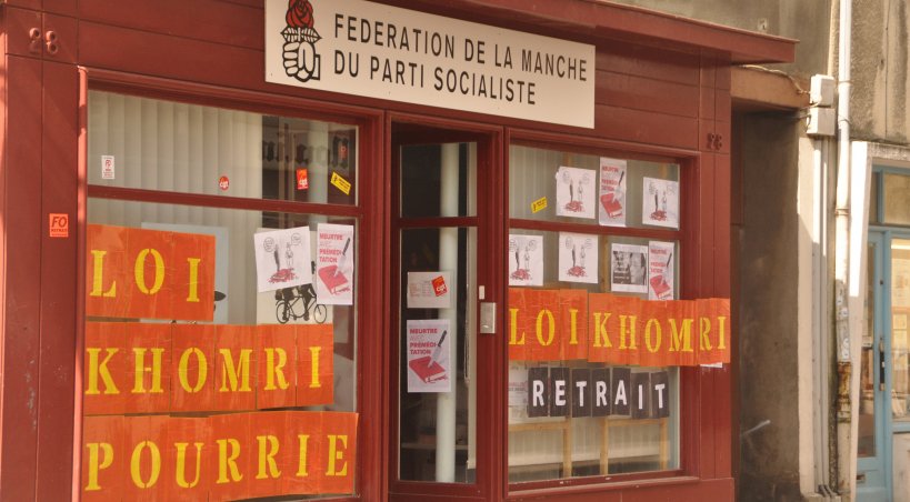 Le parti socialiste pris pour cible. - Intersyndicale Cherbourg