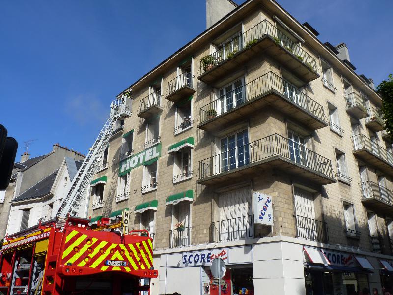 Incendie rue Neuve Saint-Jean à Caen. - Alexis Duval