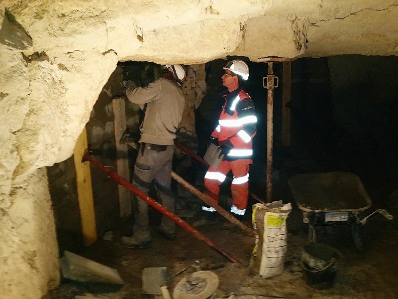 Les travaux de comblement des carrières souterraines sont en cours. - Eric Mas