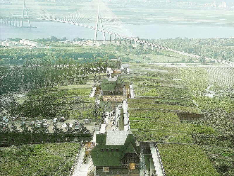 Le projet doit voir le jour au pied du pont de Normandie, à Honfleur (Calvados). - DR