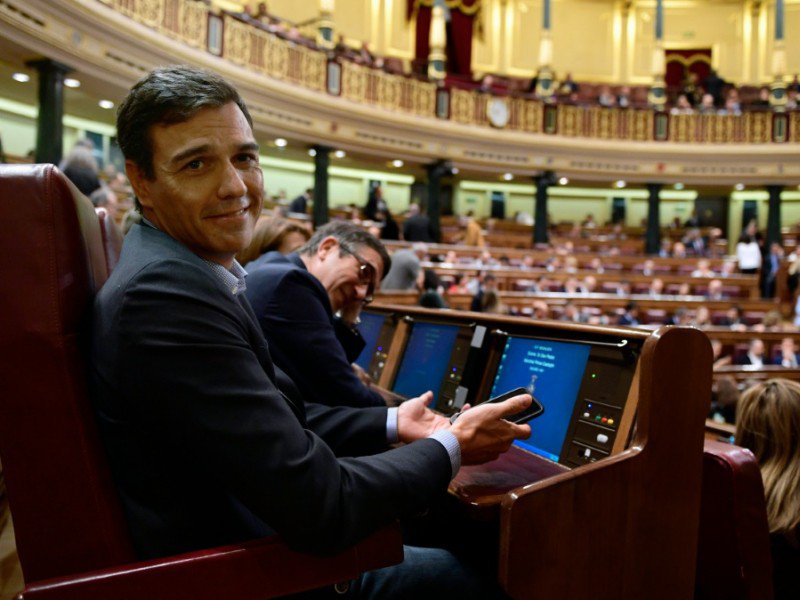 Pedro Sanchez, l'ancien chef du PSOE, qui était en poste depuis 2014, au Congrès le 27 octobre 2016 - GERARD JULIEN [AFP/Archives]