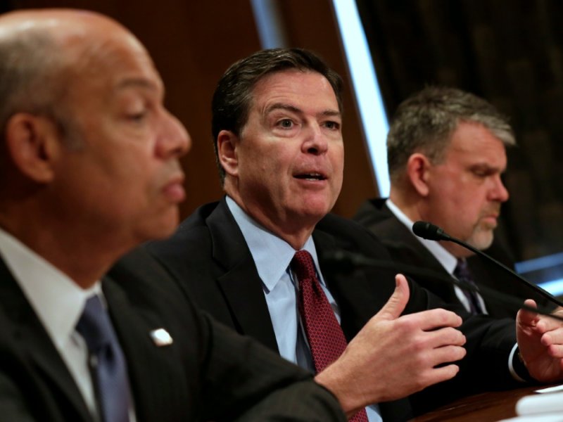 Jeh Johnson And James Comey Testify At Hearing on "Fifteen Years After 9/11: Threats to the Homeland - YURI GRIPAS [AFP]