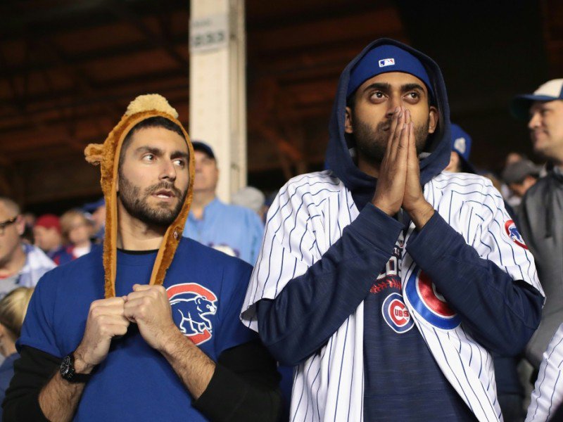 Des supporters des Cubs lors du 3e match des World Series face aux  Cleveland Indians, le 28 octobre 2016 à Chicago - SCOTT OLSON [Getty/AFP]