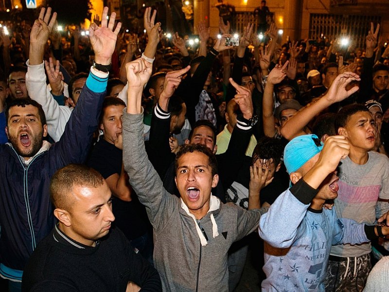 Des manifestants à Al Hoceima au Maroc, le 30 octobre 2016 - FADEL SENNA [AFP/Archives]