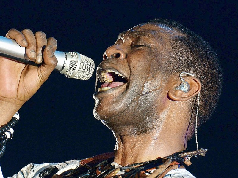 Le Sénégalais Youssou N'Dour en concert à Bercy à Paris le 12 octobre 2013 - PIERRE ANDRIEU [AFP/Archives]