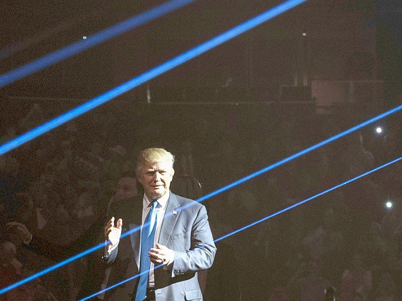 Le candidat républicain Donald Trump à Manchester dans le New Hampshire, le 7 novembre 2016 - MANDEL NGAN [AFP]