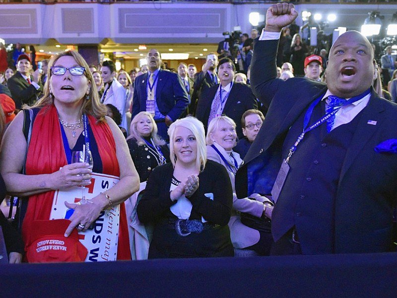 Les partisans de Donald Trump le 8 novembre 2016 à New York - MANDEL NGAN [AFP]