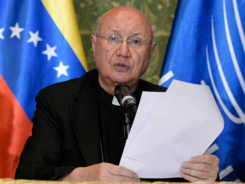 L'envoyé du Vatican, Monseigneur, Claudio Maria Celli, le 12 novembre 2016 à Caracas - FEDERICO PARRA [AFP]