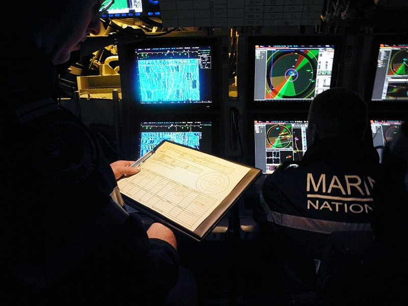 Des marins français à bord du sous-marin nucléaire Le Vigilant en octobre 2016 - Valérie LEROUX [AFP]