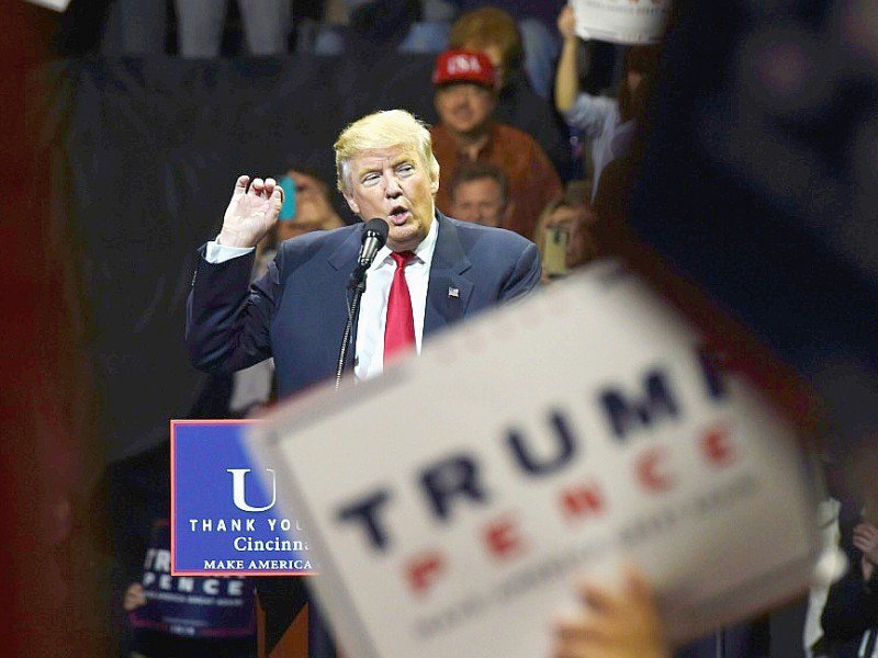 Donald Trump lors de son discours prononcé le 1er décembre 2016 à  Cincinnati dans l'Ohio - TIMOTHY A. CLARY [AFP]