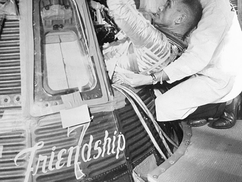 John Glenn durant un entraînement, le 20 février 1962 à Cape Canaveral - HO [NASA/AFP/Archives]