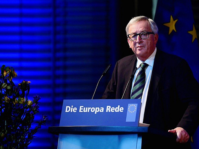 Le président de la Commission européenne, Jean-Claude Juncker, lors d'une conférence de presse le 9 novembre 2016 à Berlin - TOBIAS SCHWARZ [AFP]