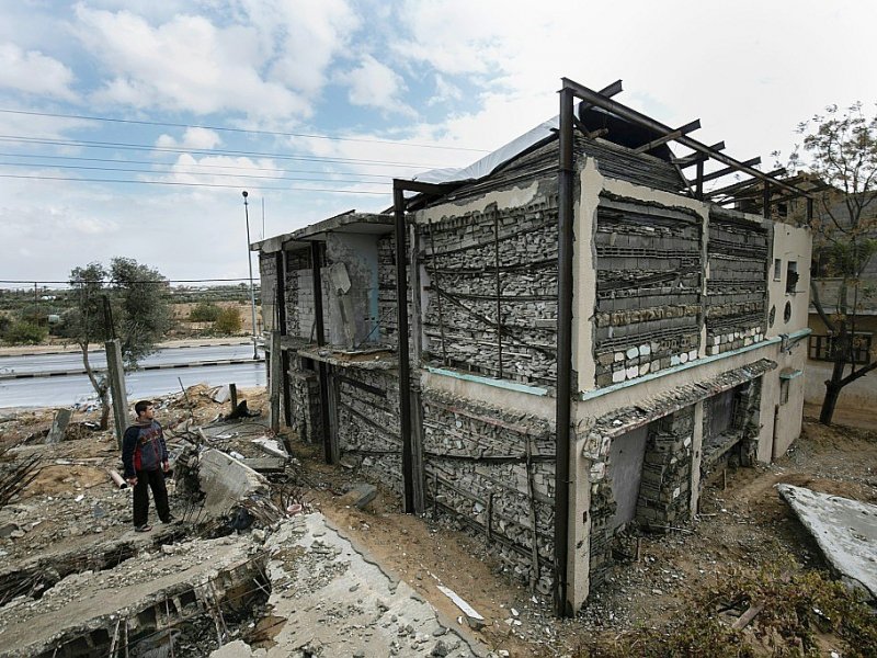 La maison Shaath de l'artiste néerlandaise Marjan Teeuwen à GAza, le 14 décembre 2016 - SAID KHATIB [AFP]