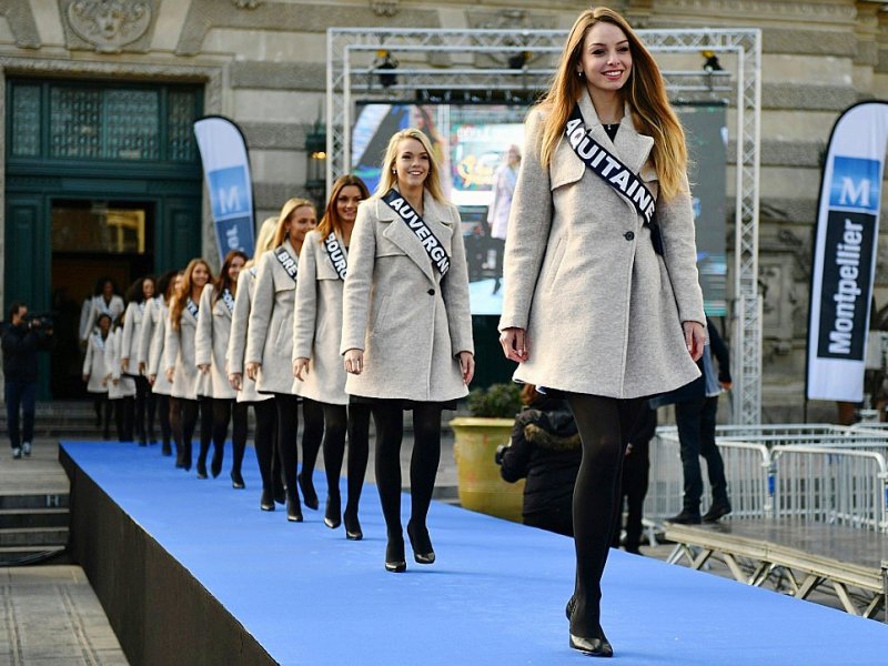 Les candidates au titre de Miss Franc le 3 décembre 2016 à Montpellier - PASCAL GUYOT [AFP]