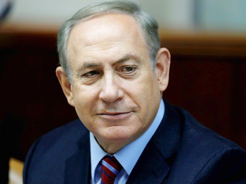 Benjamin Netanyahu lors de la réunion hebdomadaire de son cabinet, le 18 décembre 2016 à Jérusalem - AMIR COHEN [POOL/AFP]