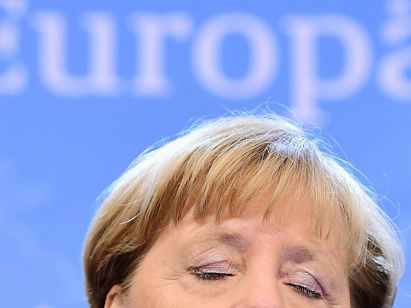 La chancelière allemande Angela Merkel à une conférence de presse après un sommet européen à Bruxelles le 15 décembre 2016 - EMMANUEL DUNAND [AFP/Archives]