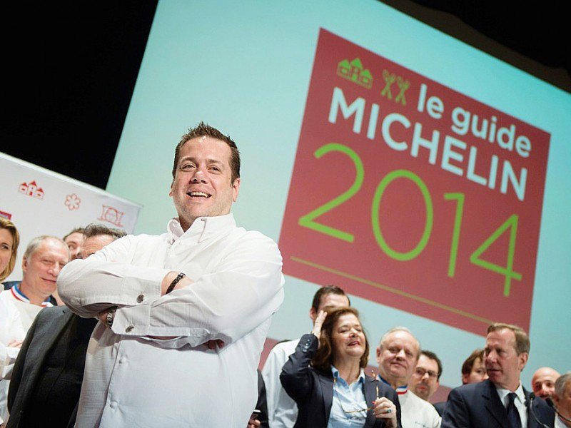 Le chef (trois étoiles au Michelin) Arnaud Lallement, à Paris le 24 février 2014 - MARTIN BUREAU [AFP/Archives]