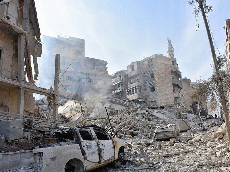 Destruction dans le district Zebdiye à Alep, en Syrie, le 23 décembre 2016 - George OURFALIAN [AFP]