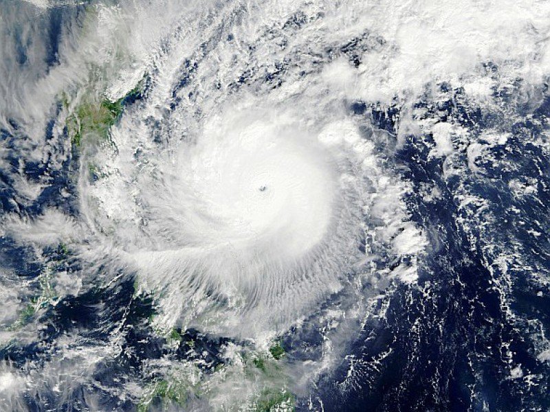 Image satellite fournie le 25 décembre 2016 à la Nasa, du typhon Nock-ten au dessus des Philippines - HO [NASA/AFP]