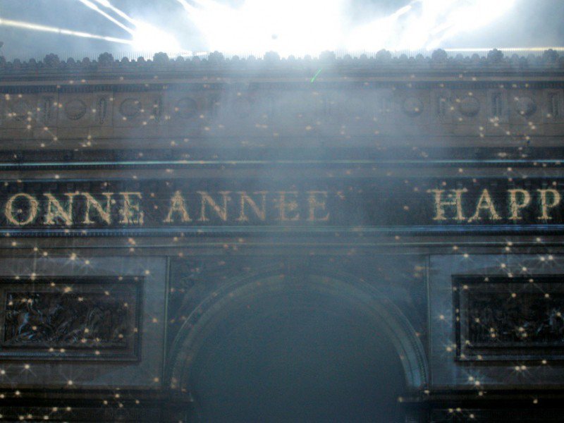 Voeux de bonne année sur l''Arc de Triomphe le 31 décembre 2015 à Paris - MATTHIEU ALEXANDRE [AFP]