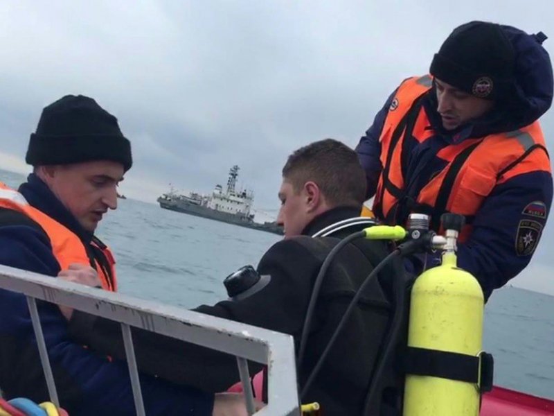 Capture d'écran fournie le 28 décembre 2016 par les autorités russes des opérations de recherche en mer Noire au large de Sotchi - HO [RUSSIAN EMERGENCY MINISTRY/AFP]