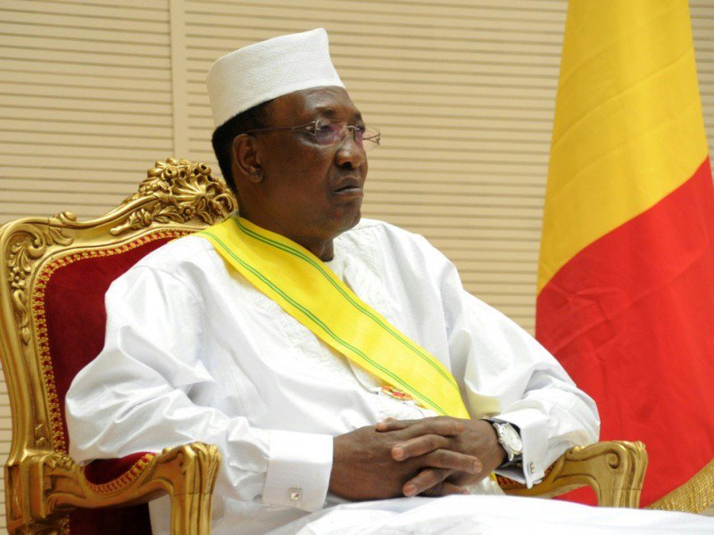 Le président tchadien Idriss Déby Itno, le 8 août 2016 à N'Djamena - BRAHIM ADJI [AFP/Archives]