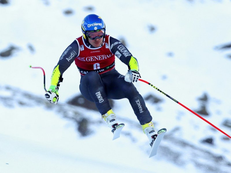 Le Français Valentin Giraud Moine qui s'est classé 9e du combiné de ski alpin de Santa Caterina le 29 décembre 2016 - Andrea SOLERO [AFP]