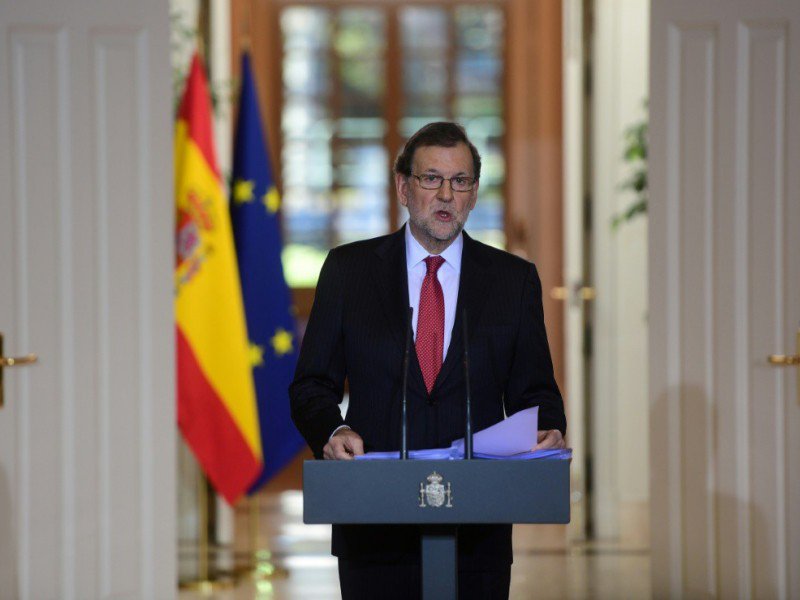 Le chef du gouvernement espagnol, Mariano Rajoy , le 30 décembre 2016 à Madrid - PIERRE-PHILIPPE MARCOU [AFP]