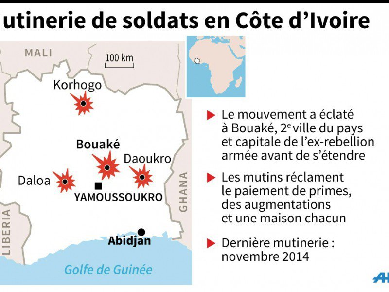 Mutinerie de soldats en Côte d'Ivoire - Alain BOMMENEL, Sophie RAMIS [AFP]