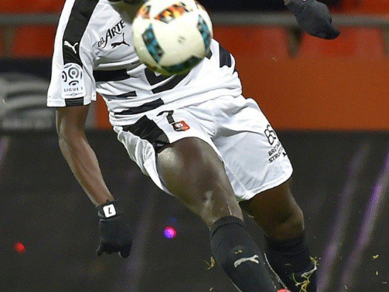 Paul-Georges Ntep, le 29 novembre 2016 lors du match de L1 entre Lorient et Rennes - LOIC VENANCE [AFP/Archives]