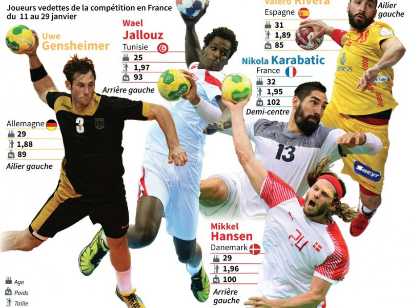 Les stars du Mondial-2017 de handball - Vincent LEFAI, Laurence SAUBADU [AFP]