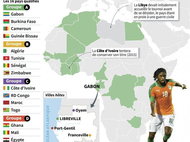 Coupe d'Afrique des Nations 2017 : les 16 pays qualifiés - Vincent LEFAI, Kun TIAN, Paz PIZARRO [AFP/Archives]