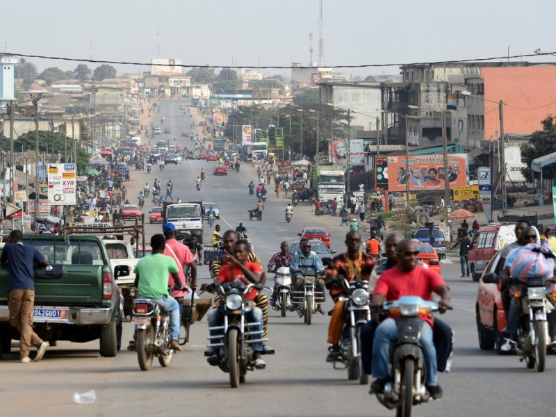 Une rue de Bouaké, le 13 janvier 2017 en Côte d'Ivoire - SIA KAMBOU [AFP]