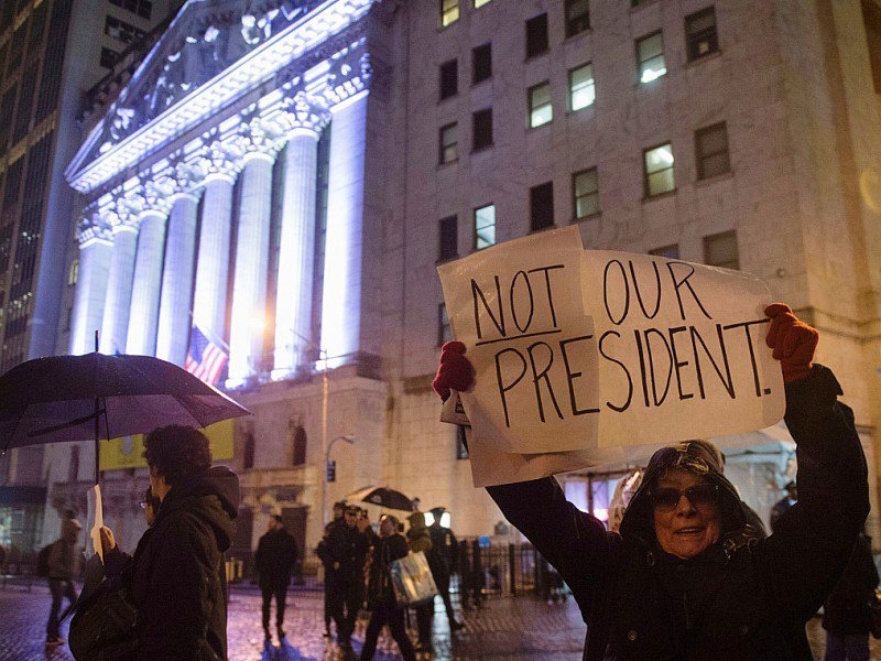 Des manifestations anti-Trump à New York, le 20 janvier 2017 - Bryan R. Smith [AFP]