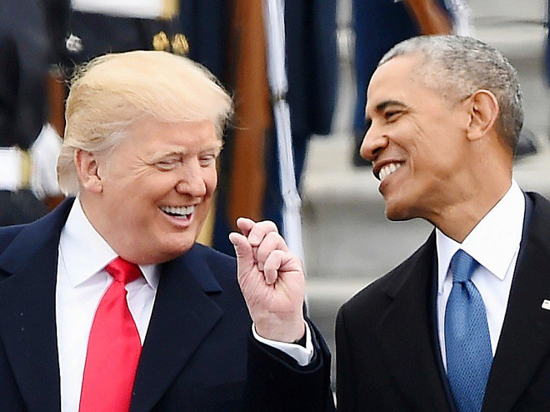 La passation depouvoir entre Barack Obama et Donald Trump, le 20 janvier 2017 à Washington - Robyn BECK [AFP]