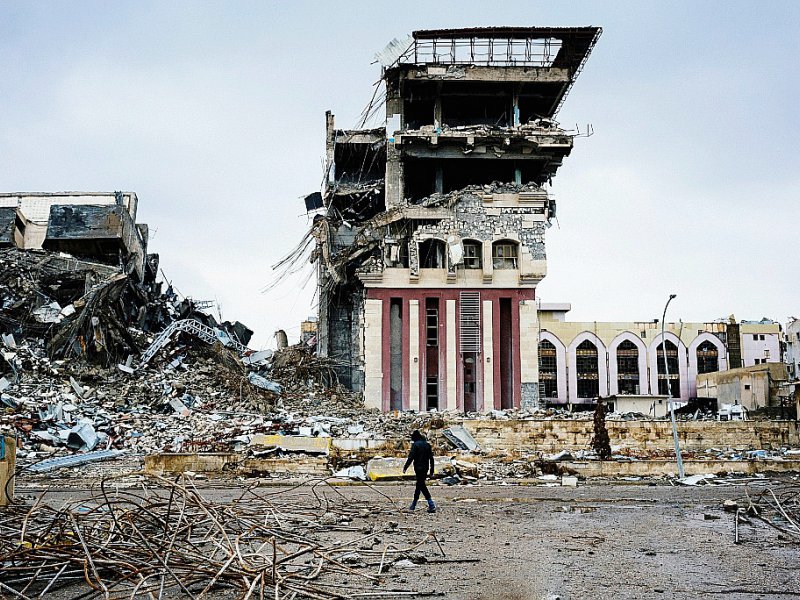 Ruines de l'Université de Mossoul, en Irak, le 22 janvier 2017 - Dimitar DILKOFF [AFP]