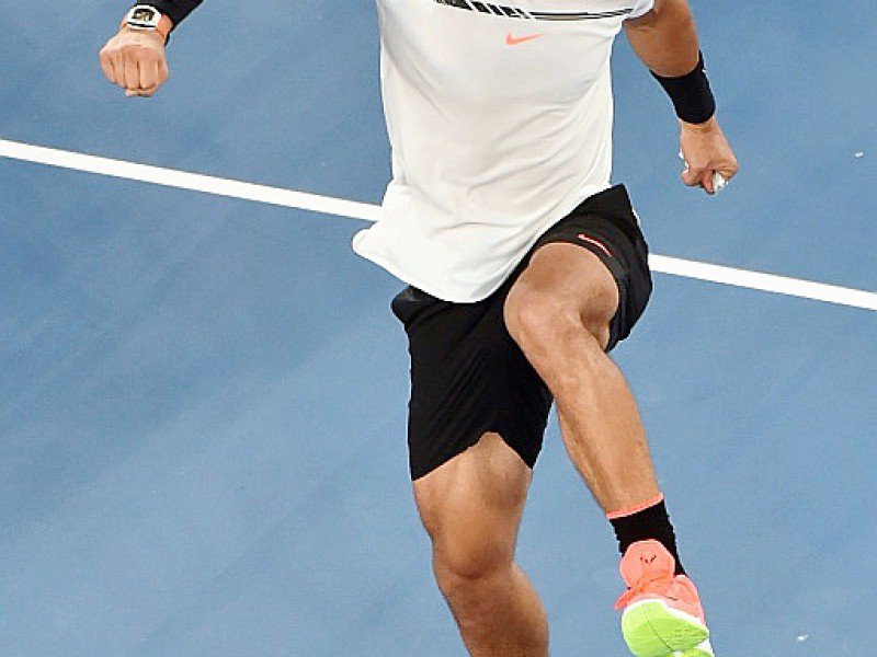 Rafael Nadal vainqueur de Gaël Monfils à l'Open d'Australie, le 23 janvier 2017 - PAUL CROCK [AFP]