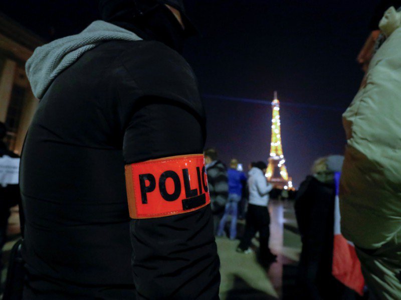 Manifestation de policiers sur l'esplanade du Trocadéro le 11 novembre 2016 à Paris - FRANCOIS GUILLOT [AFP/Archives]