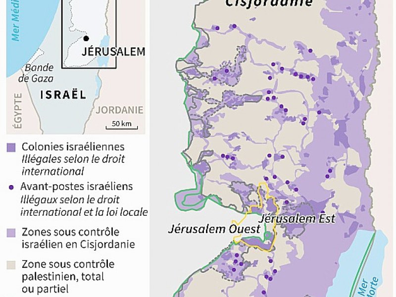 Les colonies israéliennes en Cisjordanie - AFP [AFP]