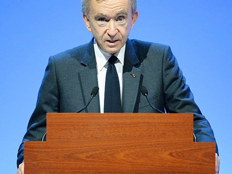 Bernard Arnault, PDG de LVMH, le 26 janvier 2017 à Paris - ERIC PIERMONT [AFP]