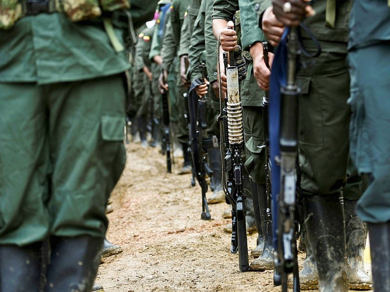 Des membres de la guérilla des Farc à Policarpa, dans le sud de la Colombie, le 16 janvier 2017 - LUIS ROBAYO [AFP]