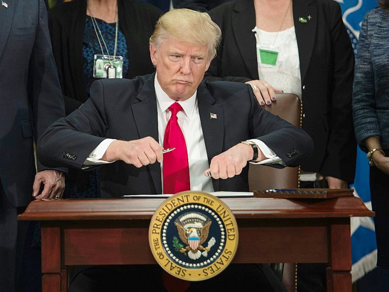 Le président américain Donald Trump à Washington, le 25 janvier 2017 - NICHOLAS KAMM [AFP/Archives]