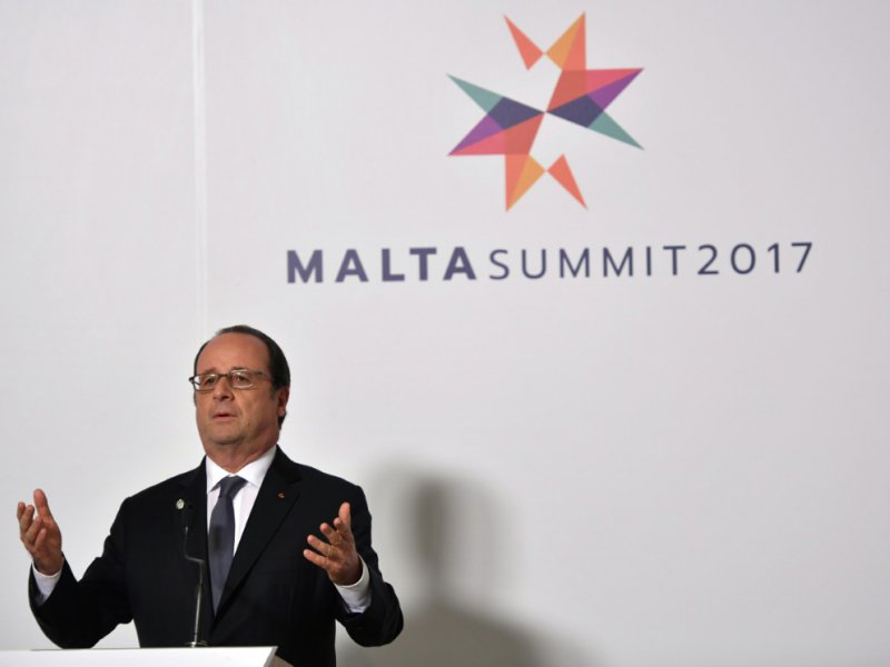 Le président français François Hollande, le 3 février 2017 à Malte - Andreas SOLARO [AFP]