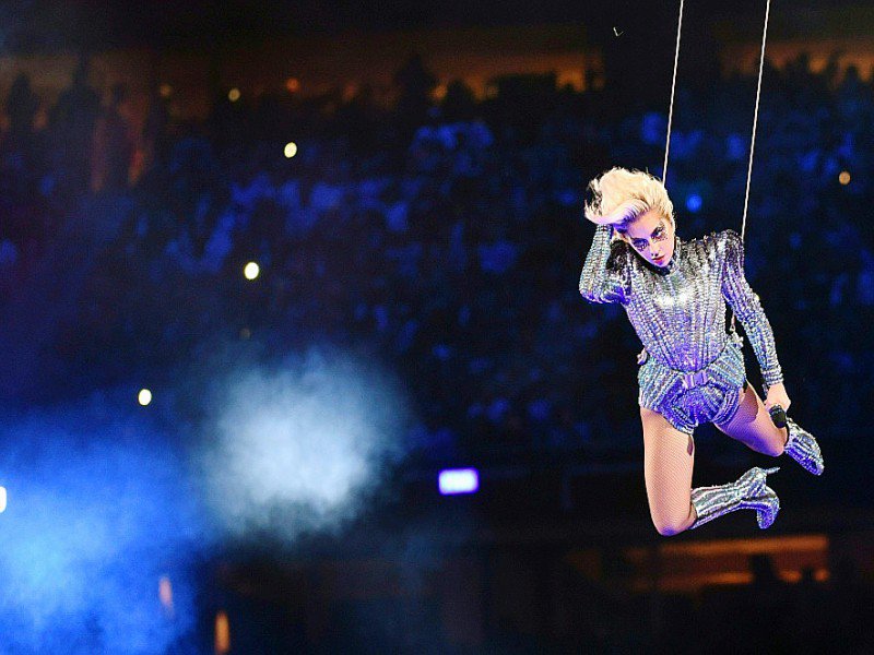 La chanteuse Lady Gaga lors de la finale du  Super Bowl à Houston, Texas, le 5 février 2017 - Timothy A. CLARY [AFP]