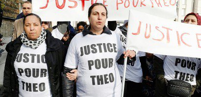 Manifestation à Aulnay-sous-Bois le 6 février 2017 pour "Théo", qui accuse des policiers de l'avoir violé lors de son arrestation - FRANCOIS GUILLOT [AFP/Archives]